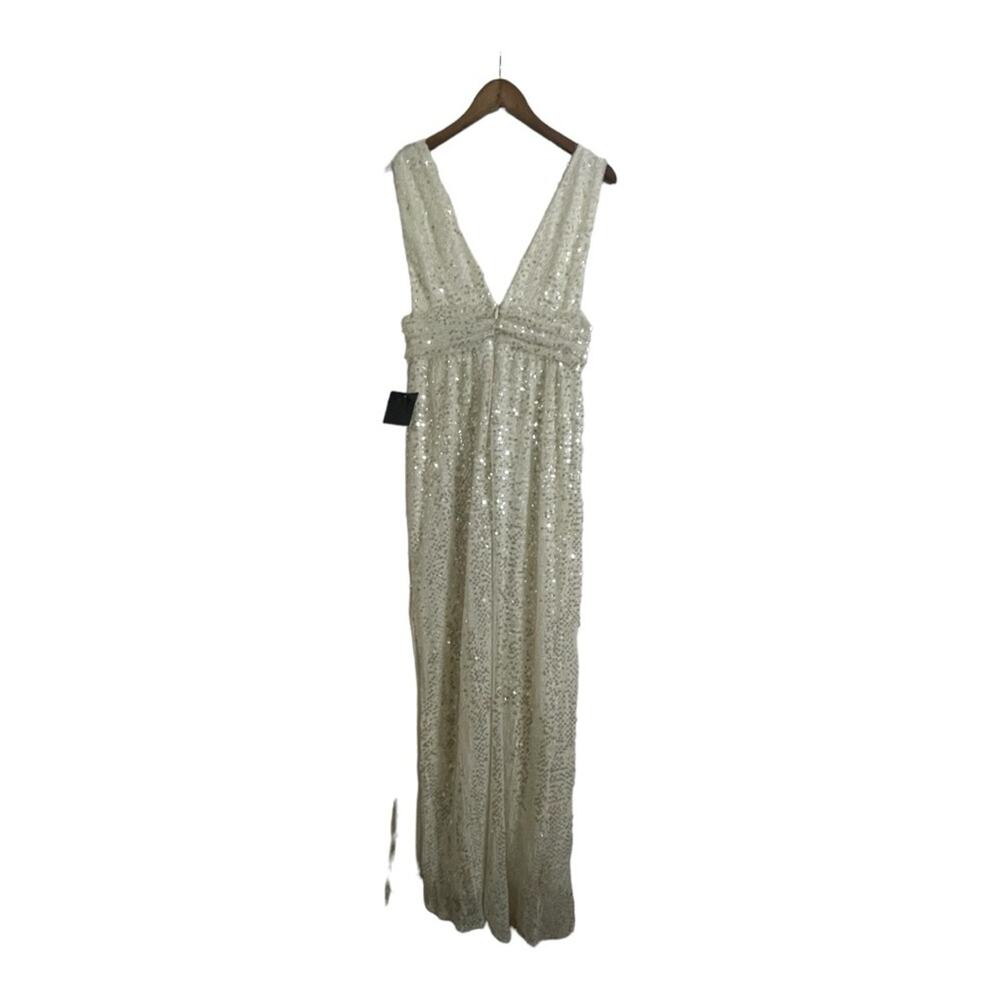NEW Soieblu Off White Long Sequin Dress Women's Size Medium NWT - Picture 2 of 9